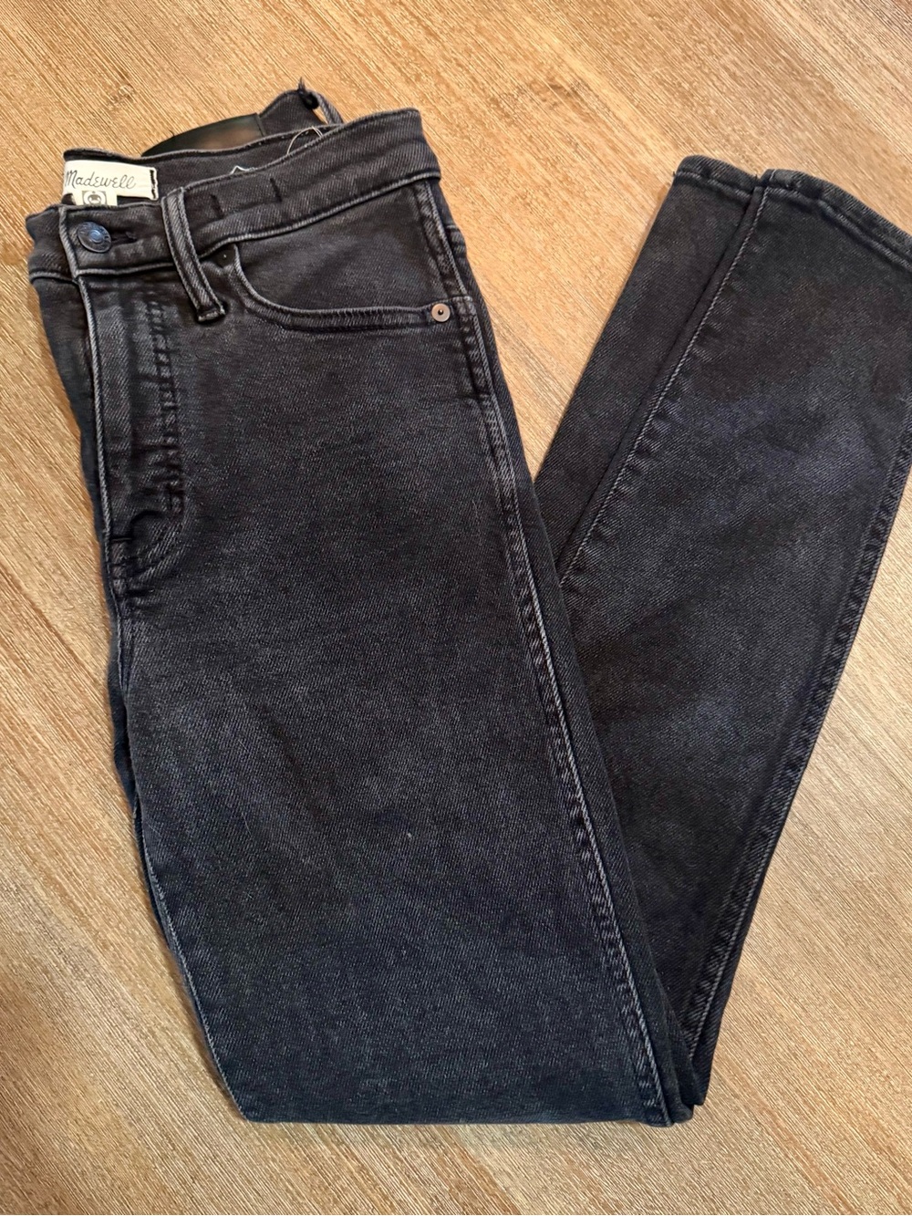 Madewell Washed Black Straight-Leg Jeans